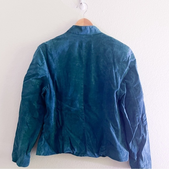 Vintage Y2K Preston and York Teal Suede Jacket - Picture 5 of 5